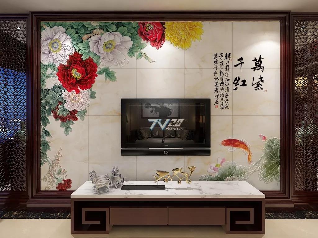 極具藝術(shù)的電視背景墻，顏值爆表